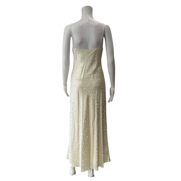 $995 NWT Rosetta Getty Ivory Lace Satin Long Maxi Slip Dress size 4 - Picture 7 of 11